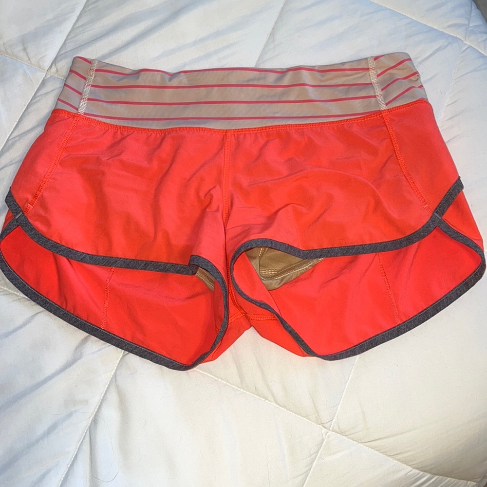 Bright pink lulu shorts!